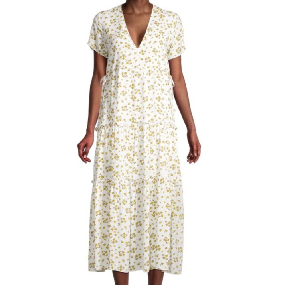 To My Lovers Floral Tiered Midi Dress